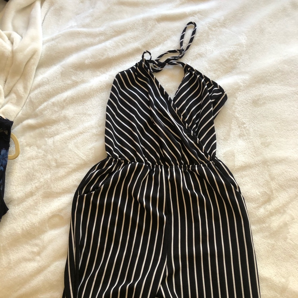 Black and white jumpsuit